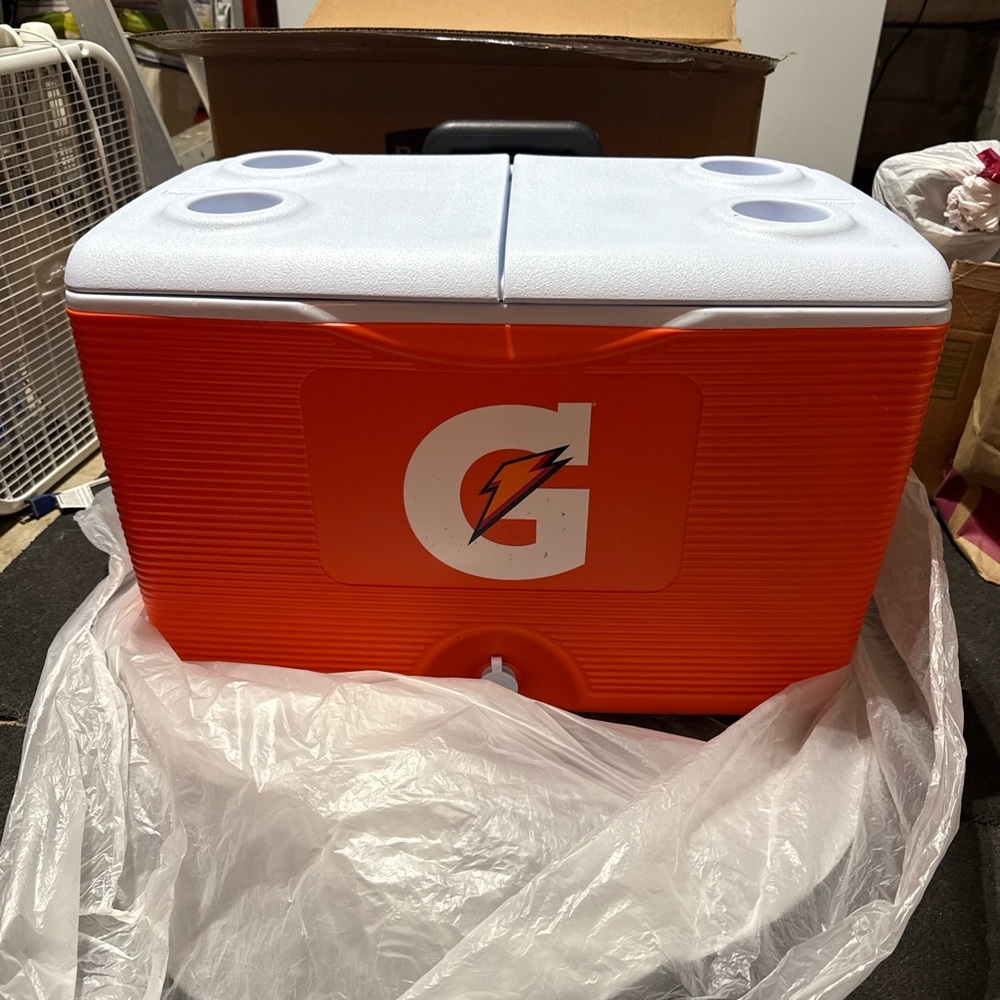 Gatorade Orange and White Cooler